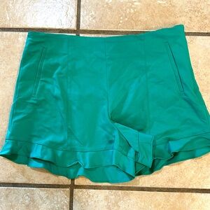 Adorable Green Shorts with Ruffles